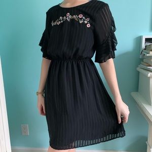 black embroidered dress // asos